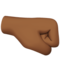 Right-Facing Fist - Medium Black emoji on Apple